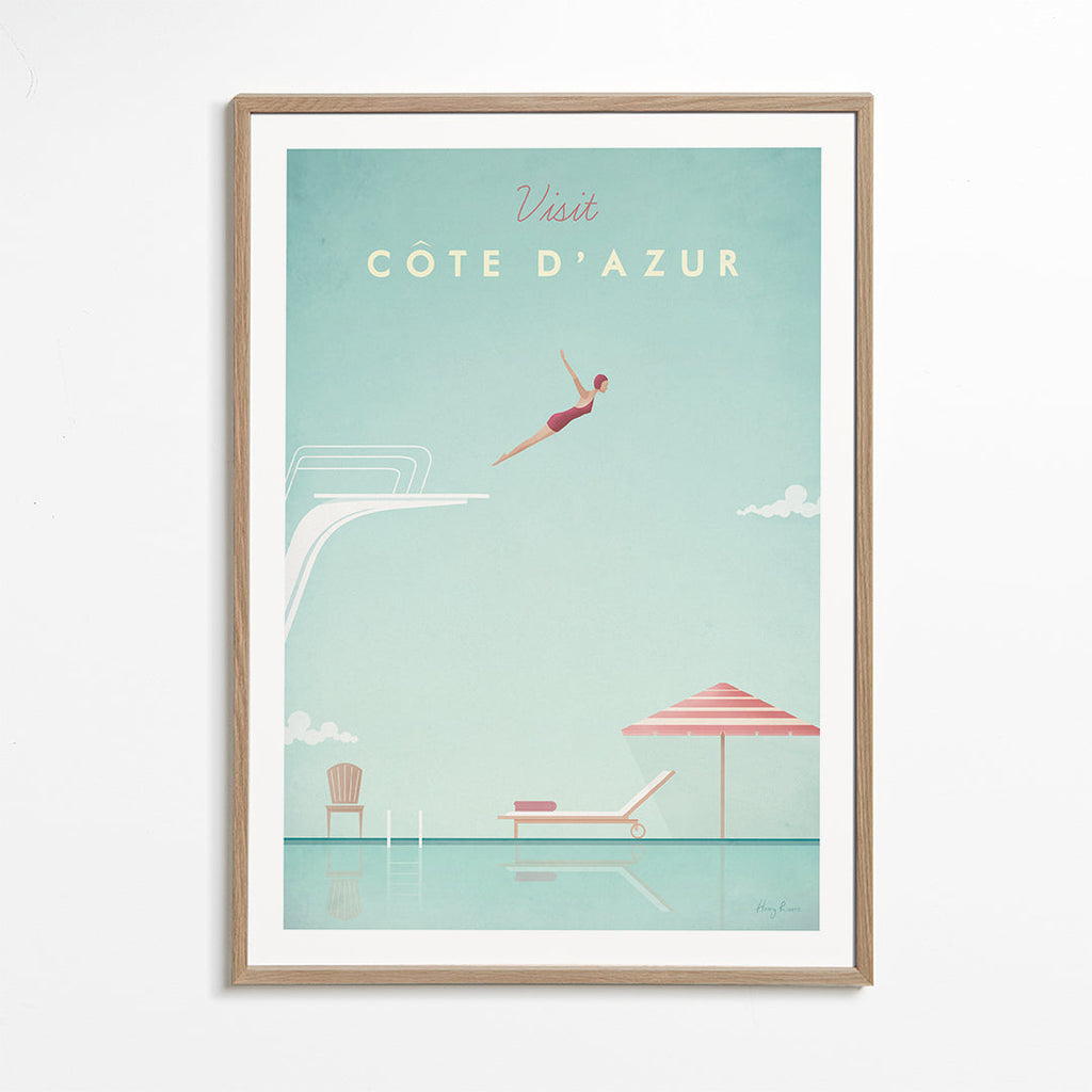 Vintage plakat Côte d'Azur springer