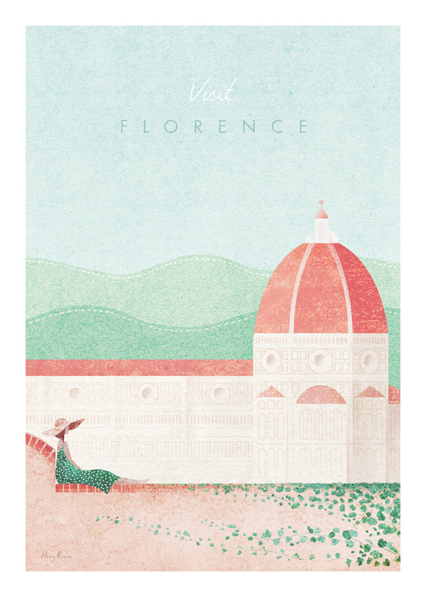 Byplakat: Firenze Duomo i pastelillustration
