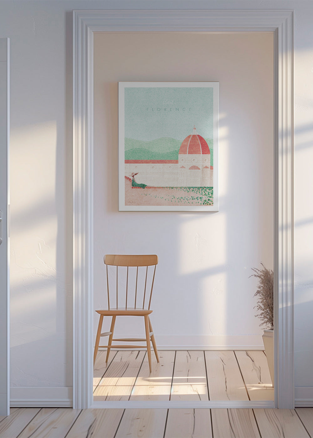 Byplakat: Firenze Duomo i pastelillustration