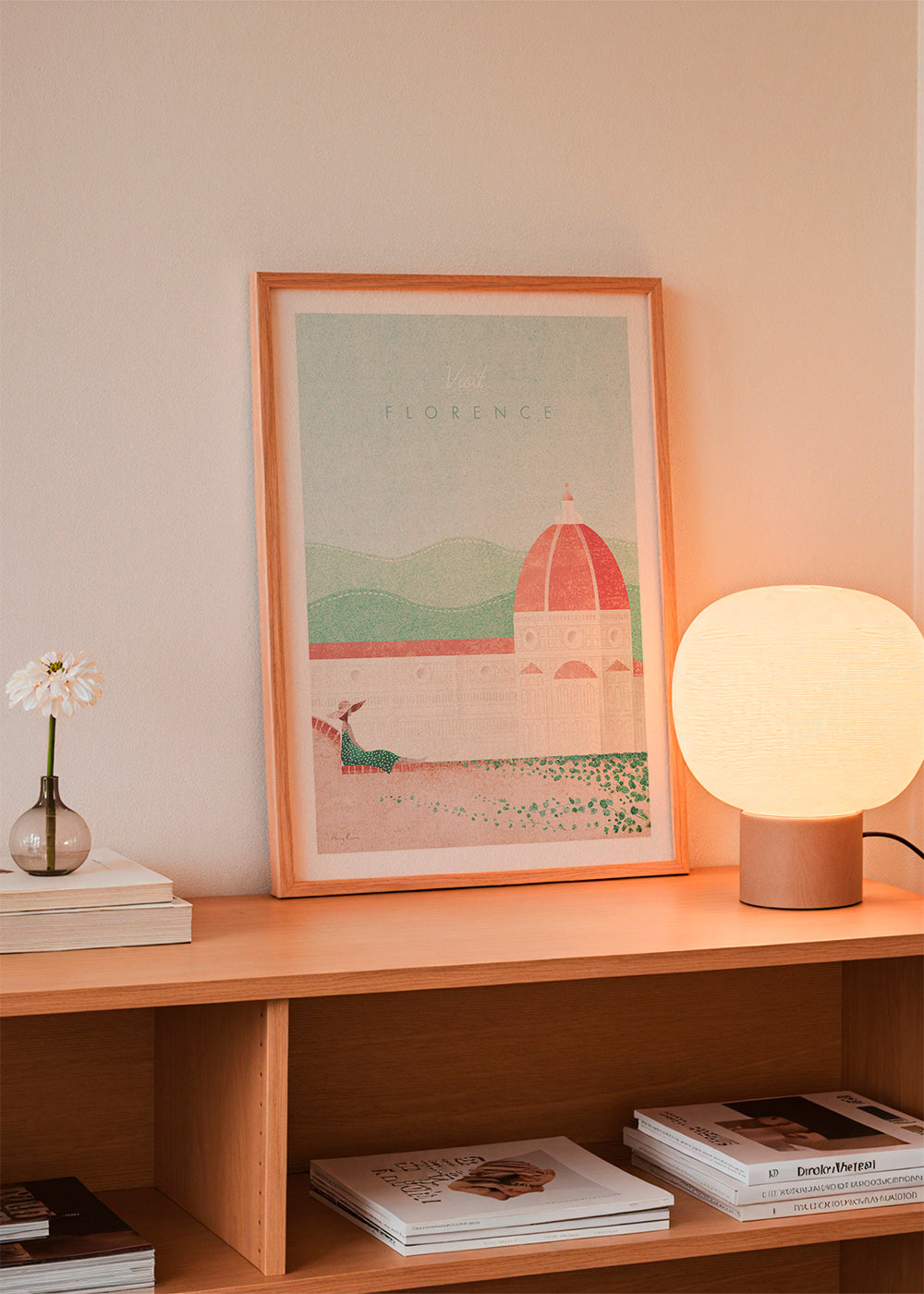 Byplakat: Firenze Duomo i pastelillustration