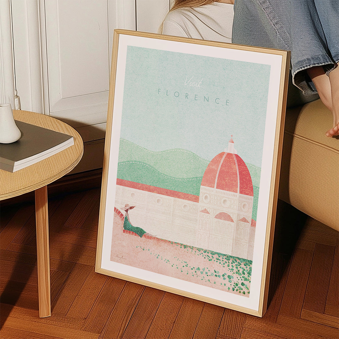 Byplakat: Firenze Duomo i pastelillustration