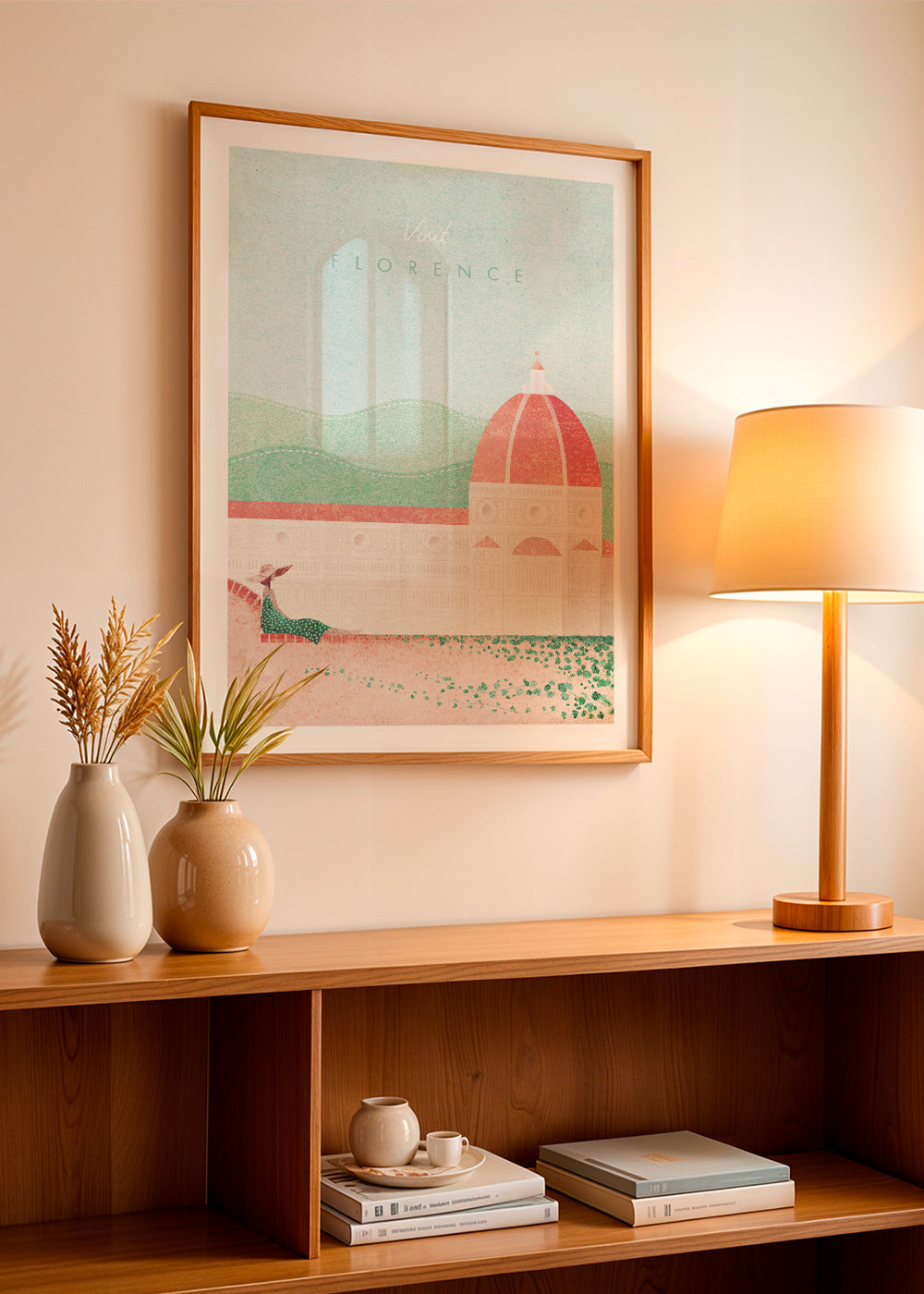 Byplakat: Firenze Duomo i pastelillustration