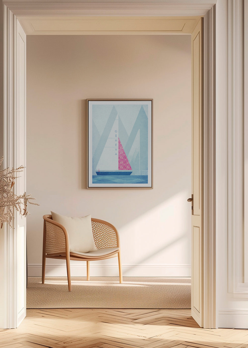 Køkkenkunst: geometrisk sejlbåd i Geneve