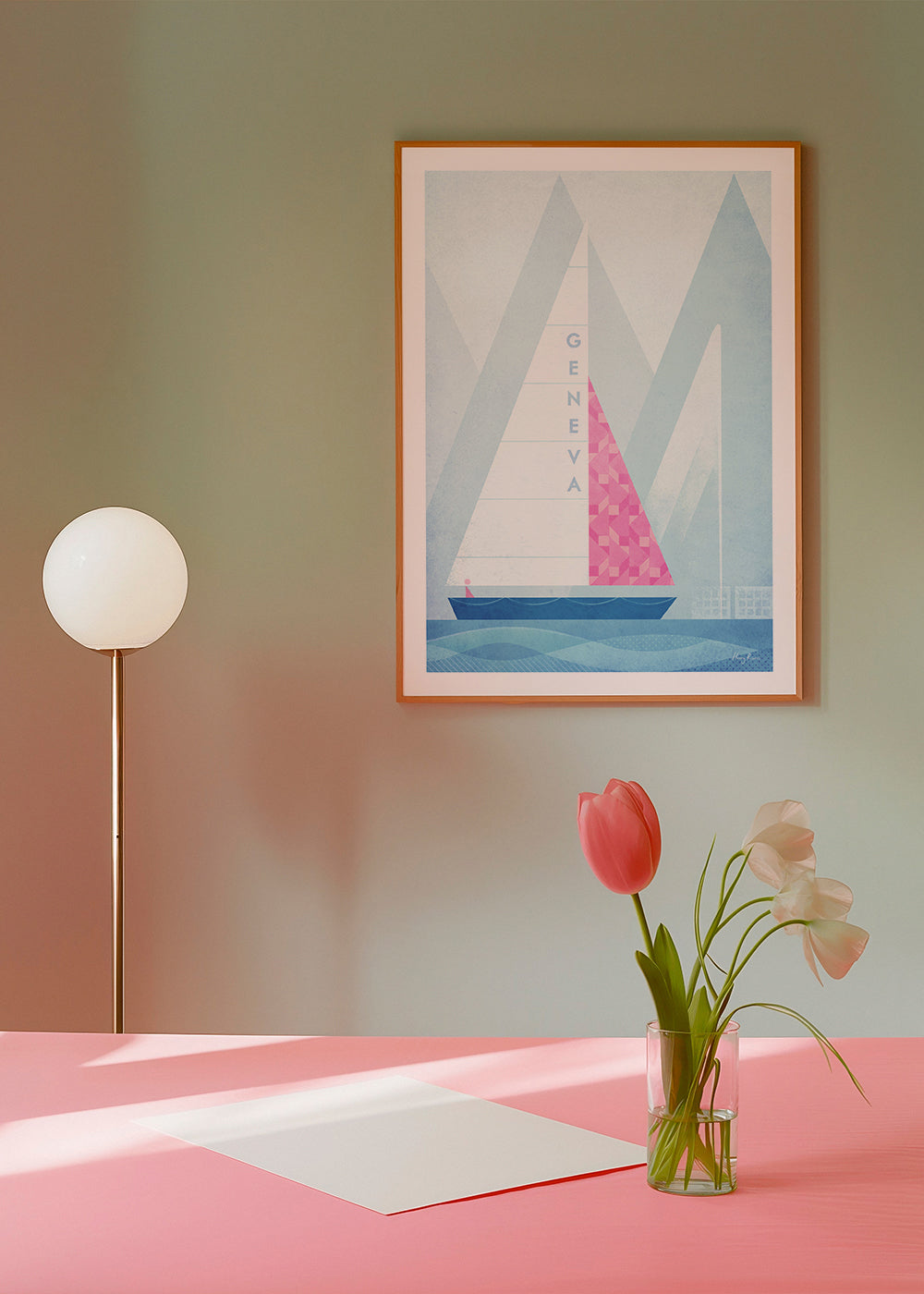 Køkkenkunst: geometrisk sejlbåd i Geneve