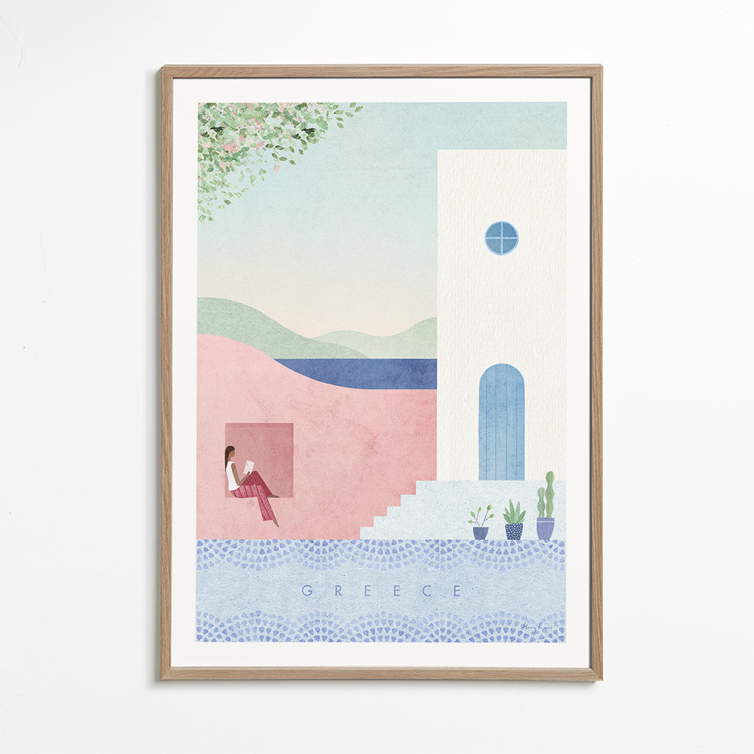Billedkunst by Grækenland i pastelfarver