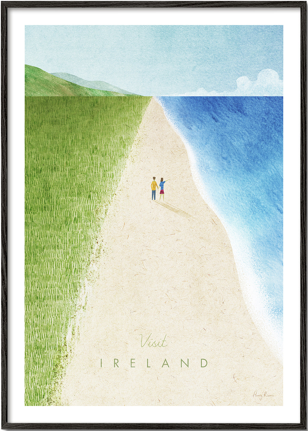 Rejseplakat: Irland kystillustration