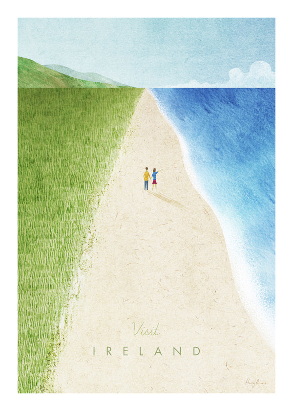 Rejseplakat: Irland kystillustration