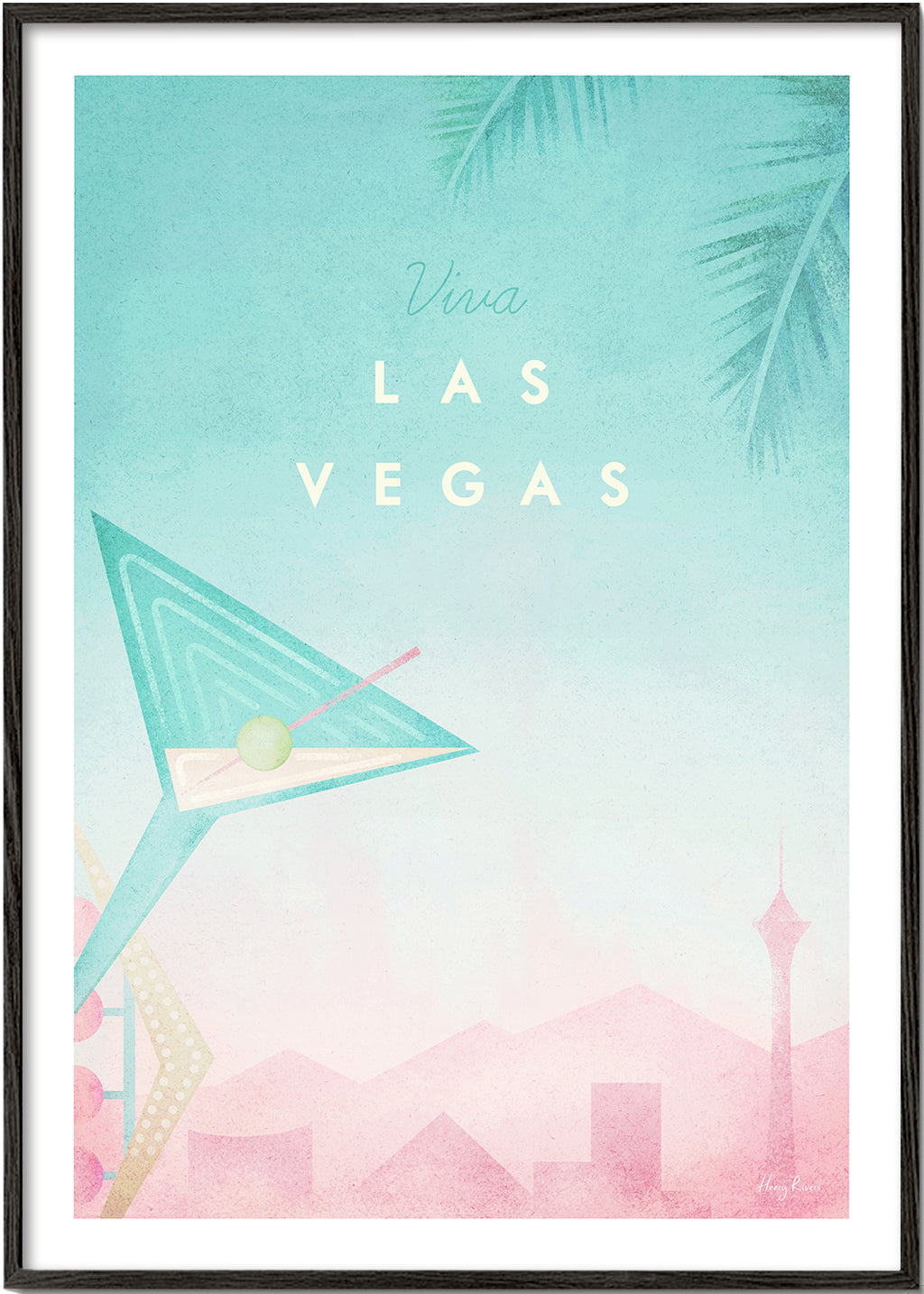 Byplakat Las Vegas i vintage stil