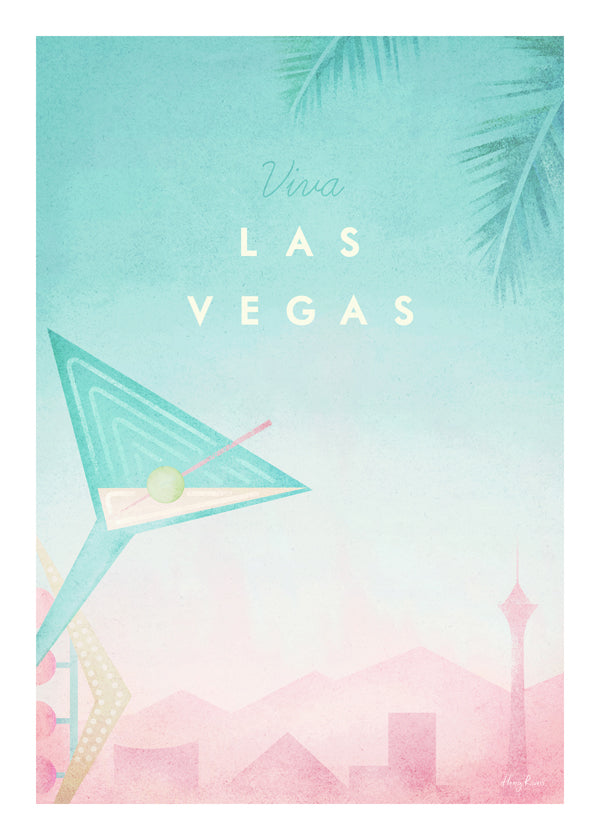 Byplakat Las Vegas i vintage stil