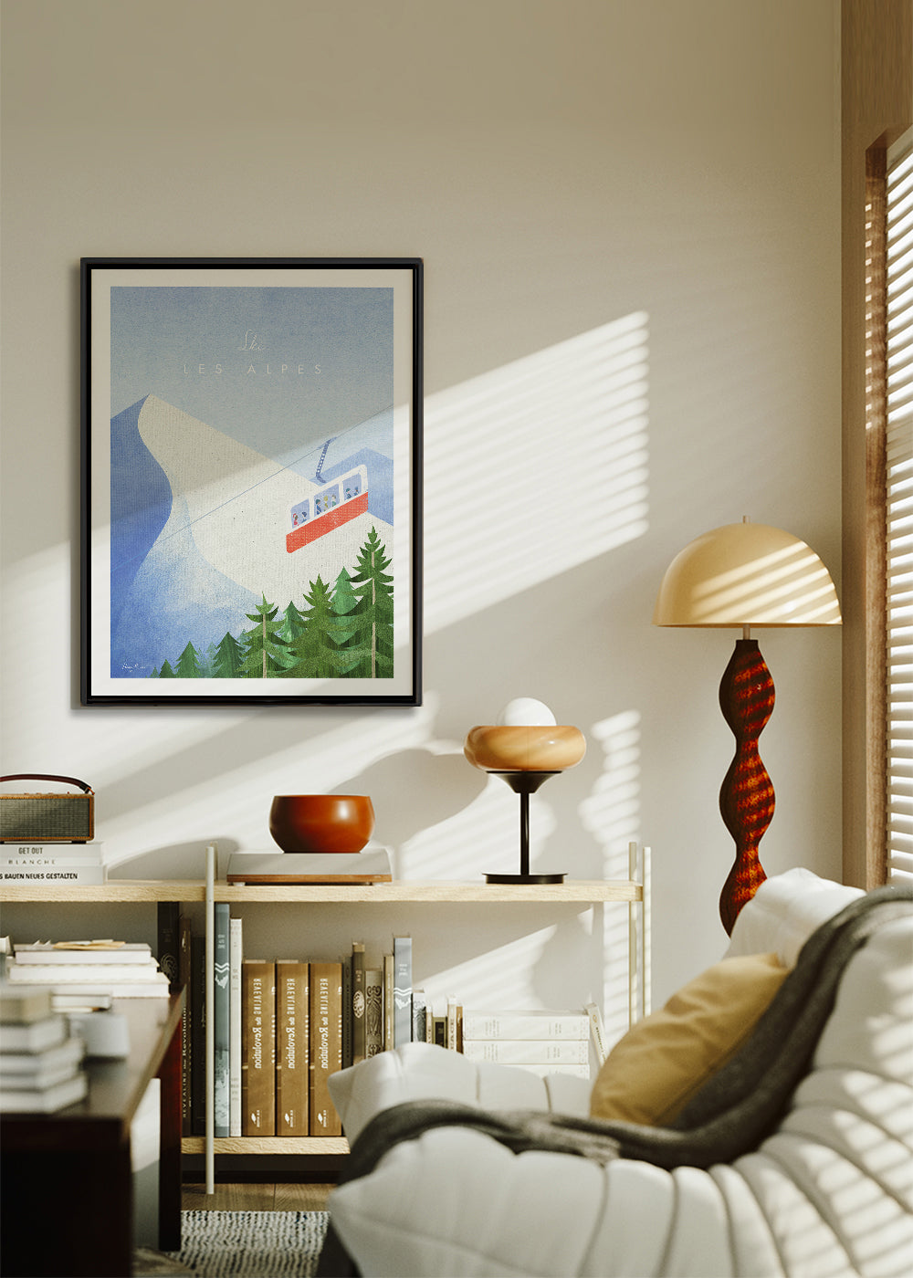 Alperne plakat med svævebane