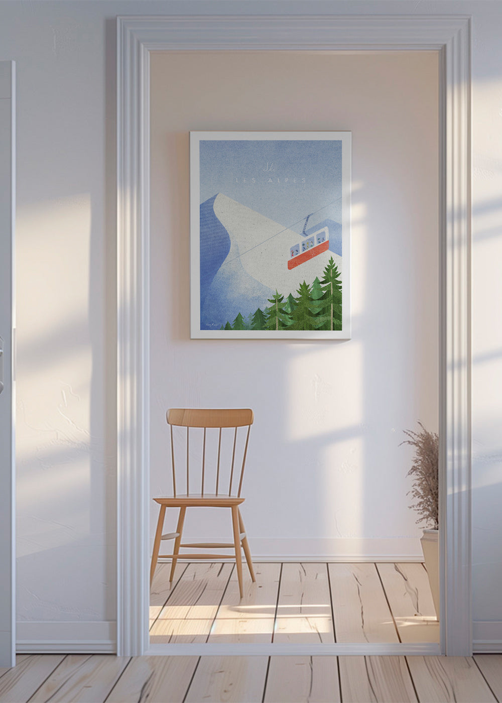 Alperne plakat med svævebane