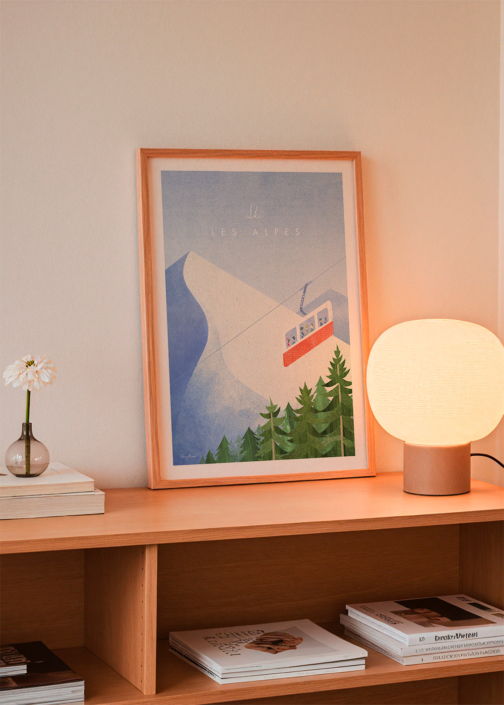Alperne plakat med svævebane