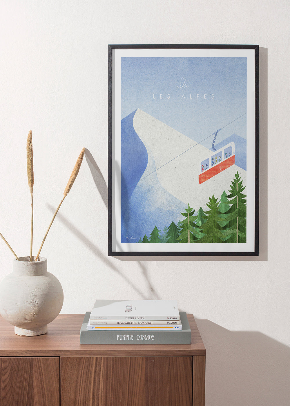 Alperne plakat med svævebane