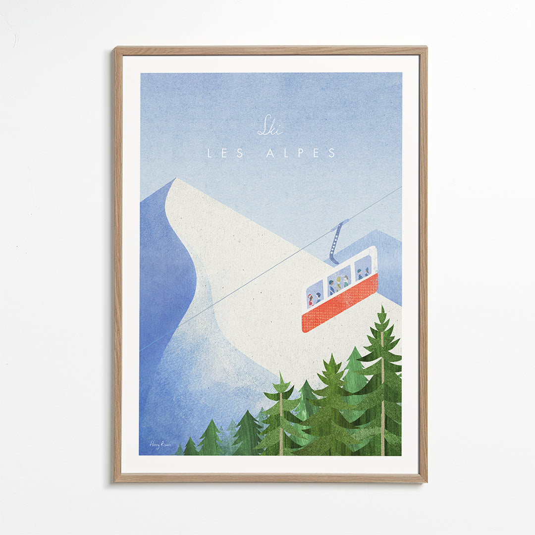 Alperne plakat med svævebane