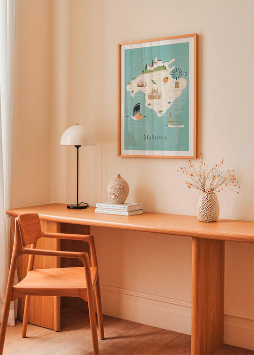 Køkkenkunst Mallorca illustreret kort