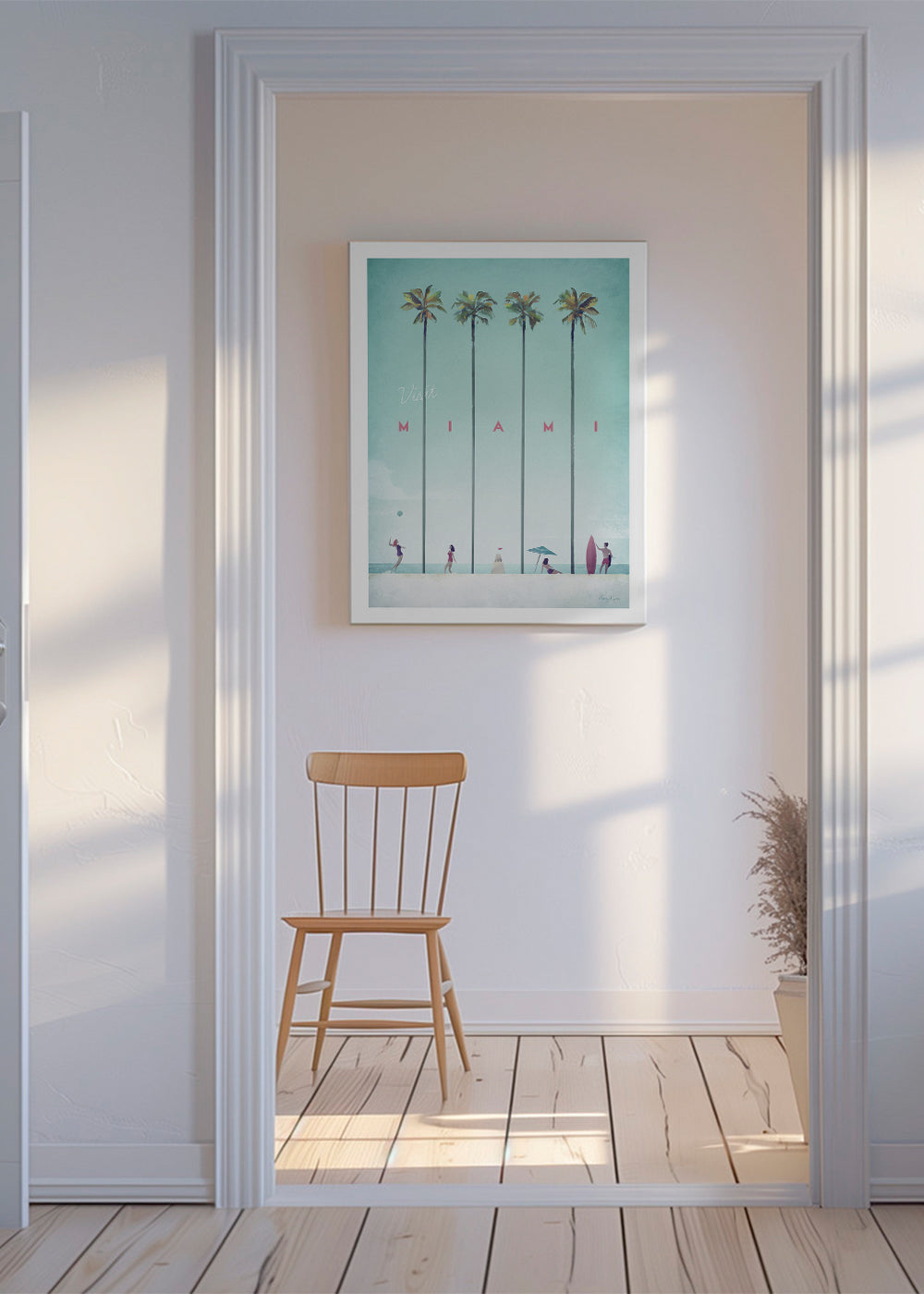Køkkenkunst Miami med palmer