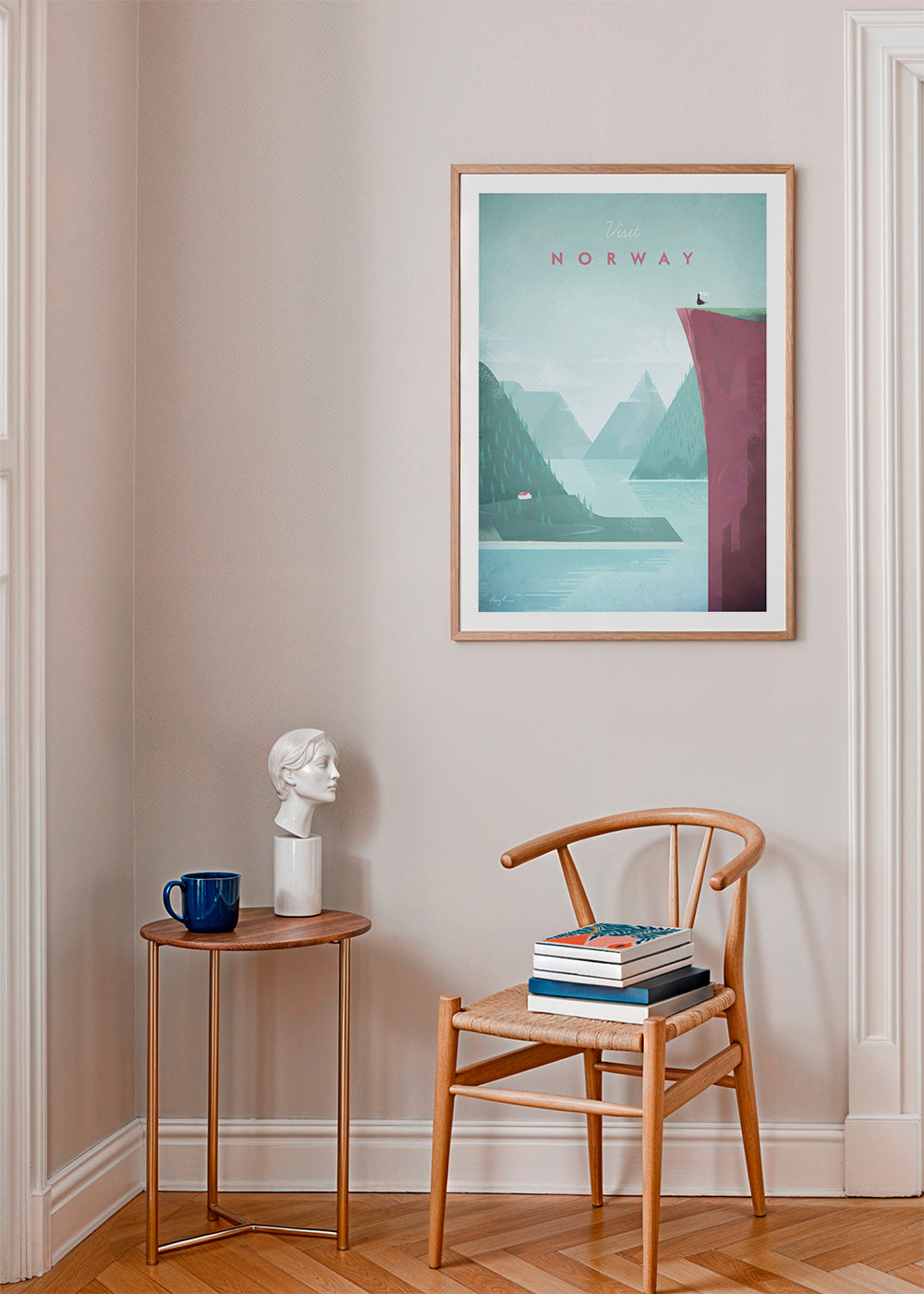 Landskabskunst: Norge plakat med fjord