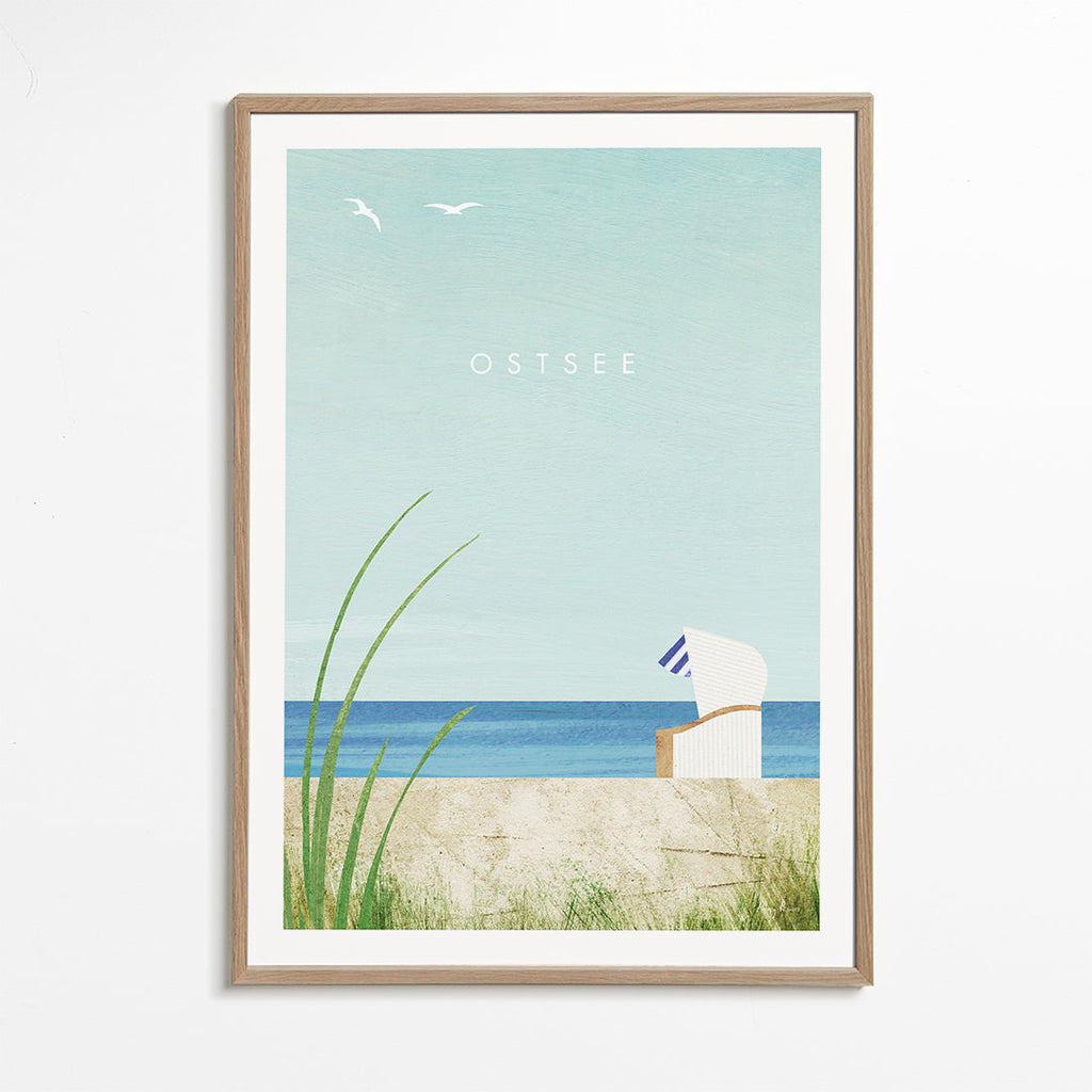 Kystlandskabsbillede med strandstol