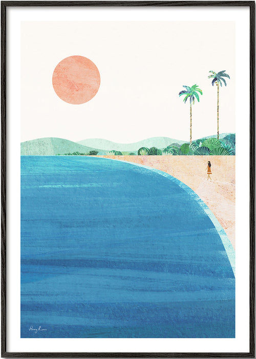 Landskabskunst strand minimalistisk
