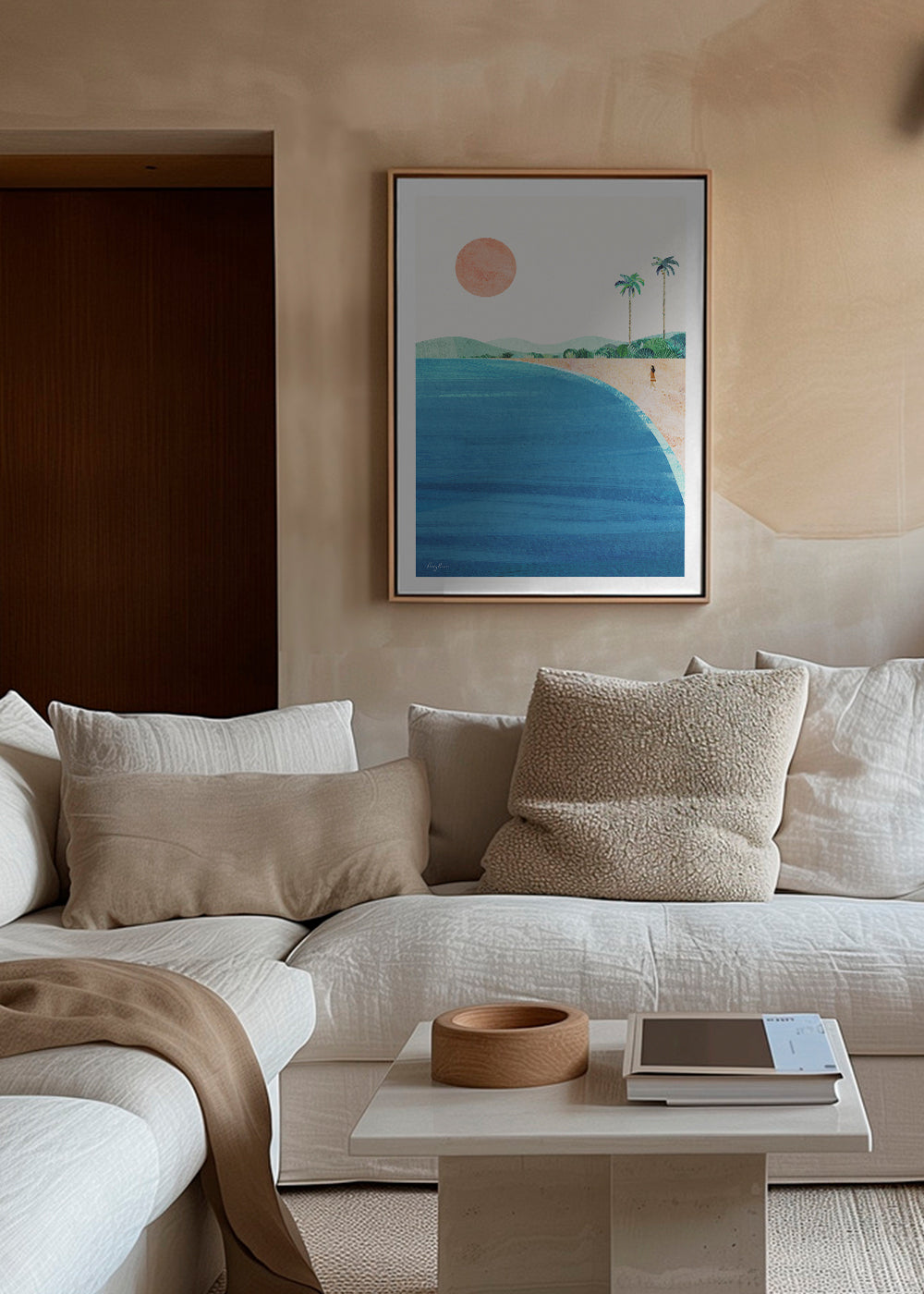Landskabskunst strand minimalistisk
