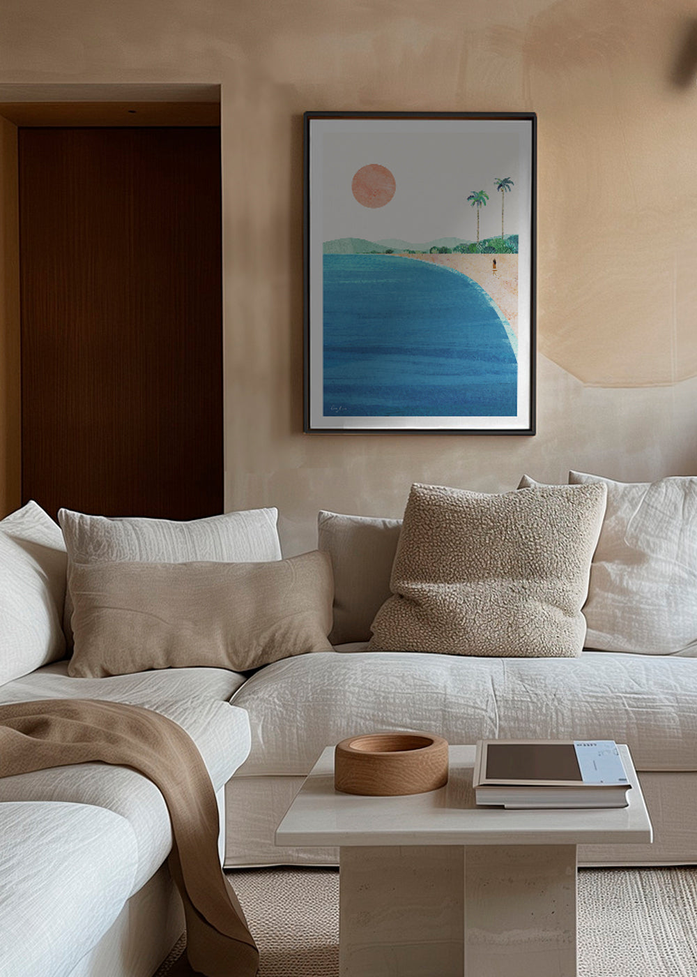 Landskabskunst strand minimalistisk