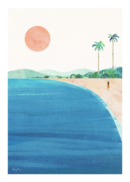 Landskabskunst strand minimalistisk