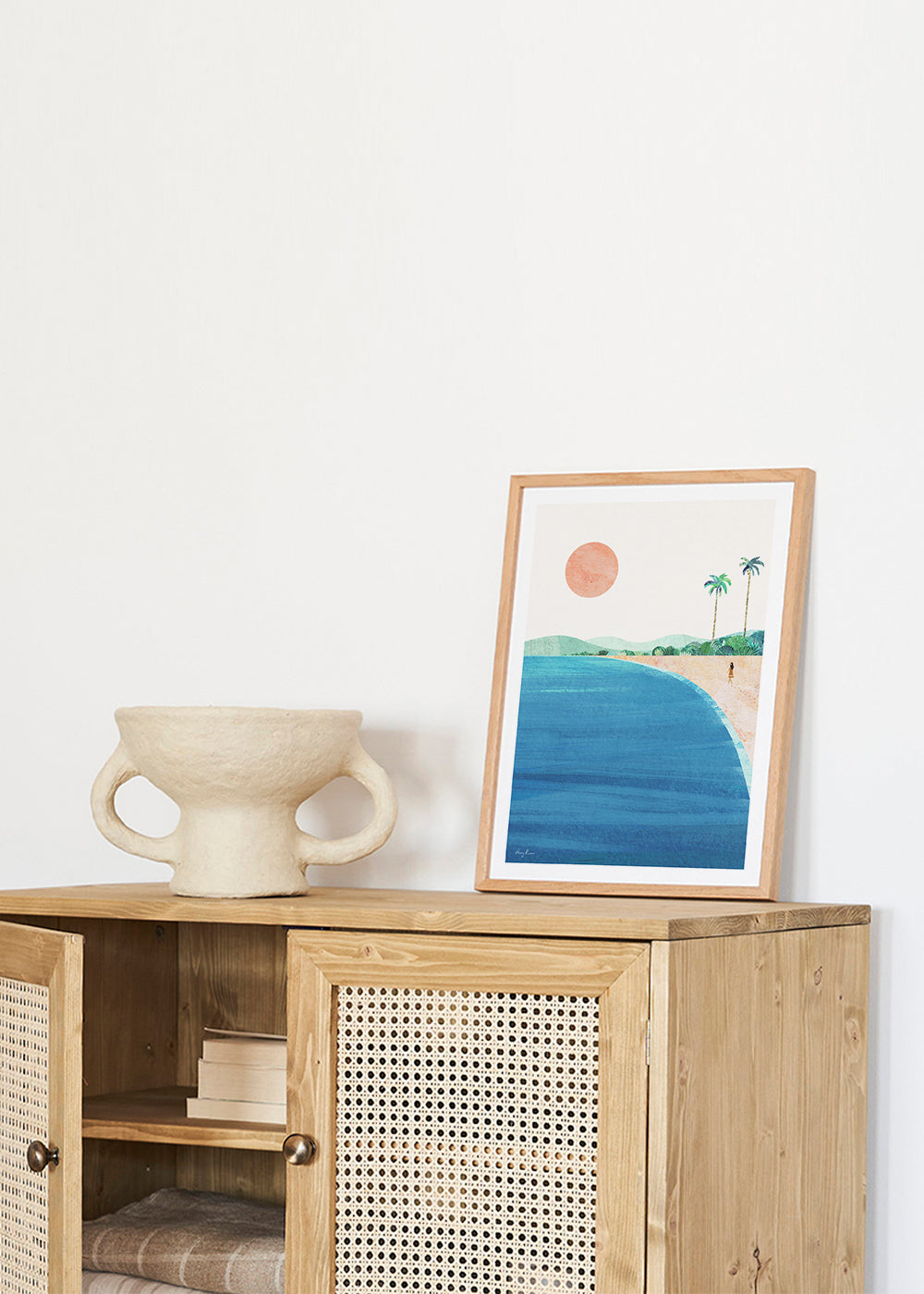 Landskabskunst strand minimalistisk