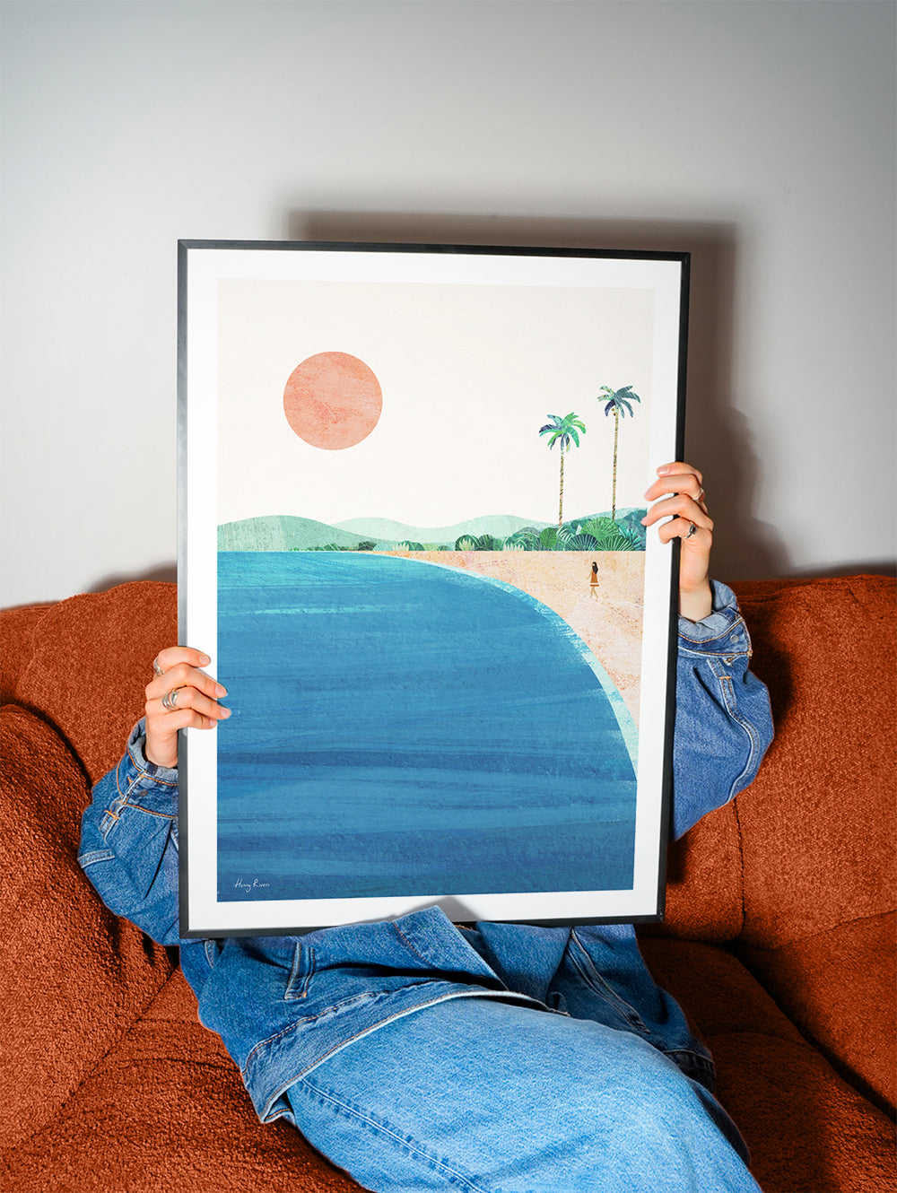 Landskabskunst strand minimalistisk