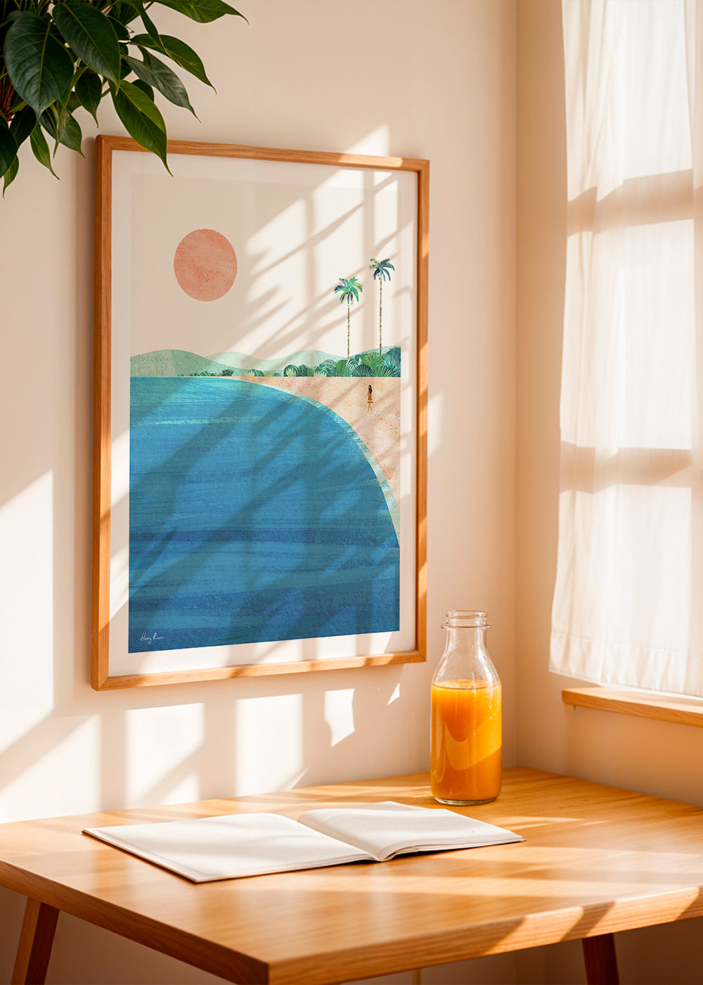 Landskabskunst strand minimalistisk