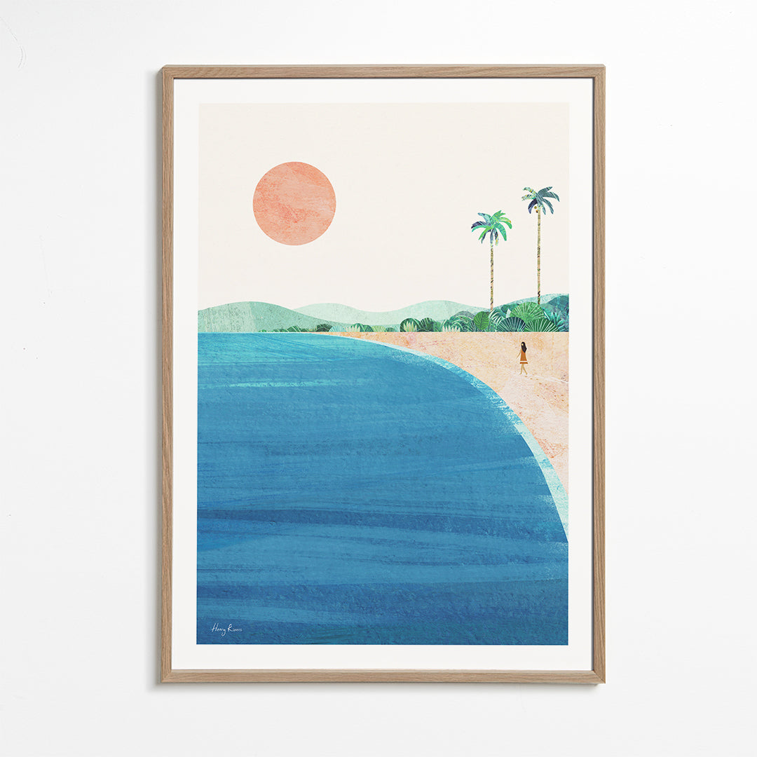 Landskabskunst strand minimalistisk