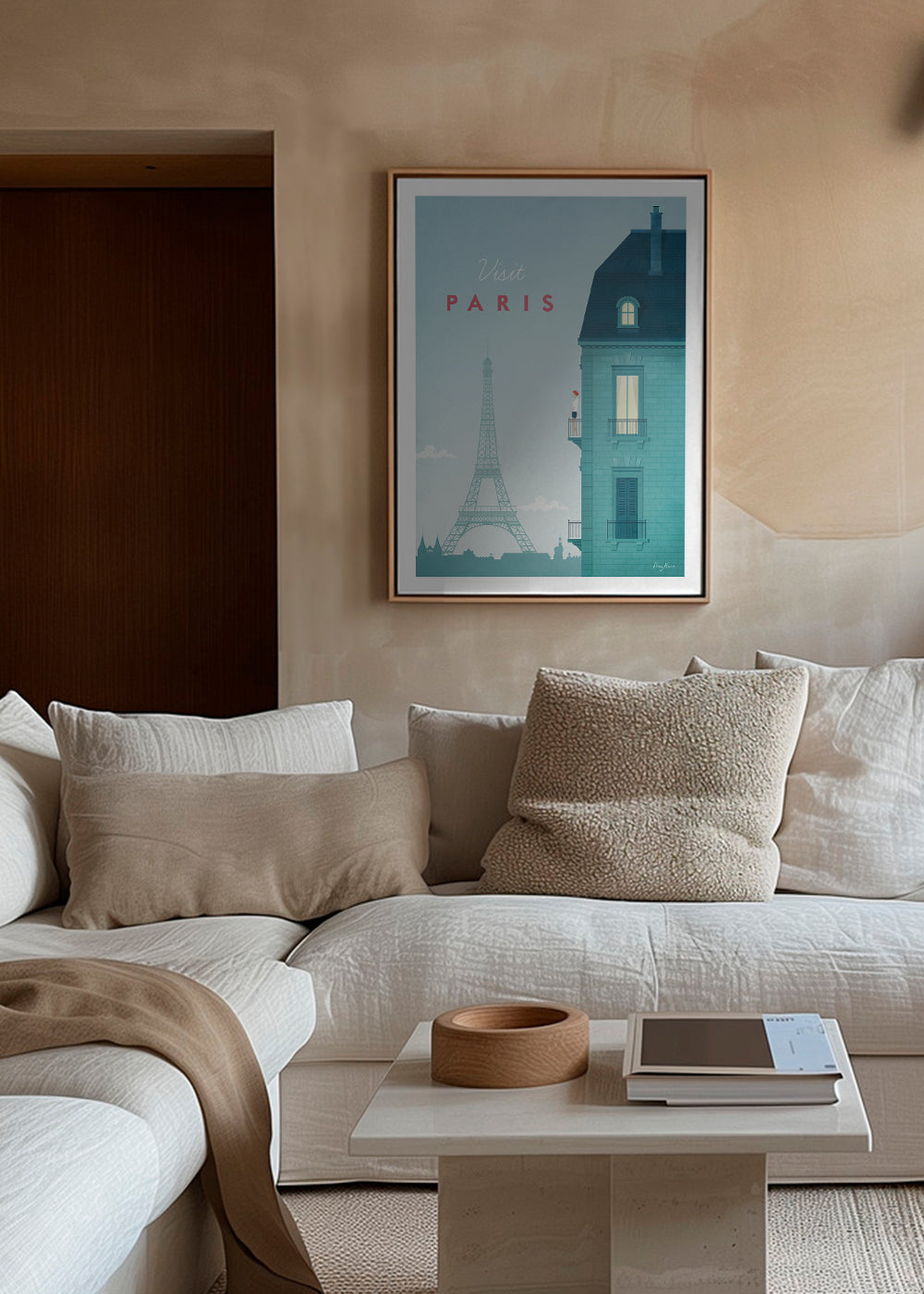 Cuadro de ciudades: Paris illustreret med Eiffeltårnet