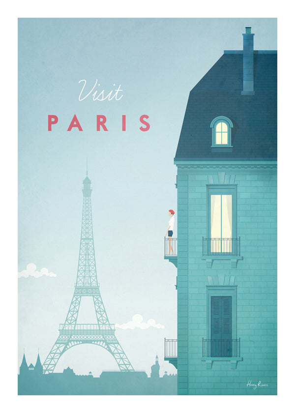 Cuadro de ciudades: Paris illustreret med Eiffeltårnet