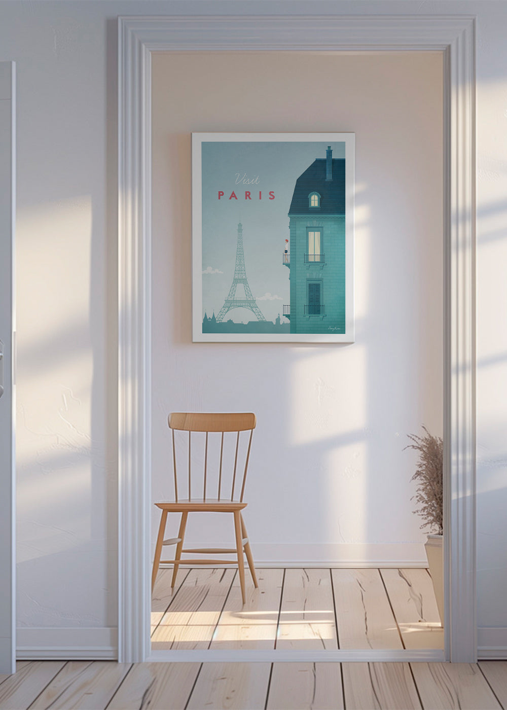 Cuadro de ciudades: Paris illustreret med Eiffeltårnet