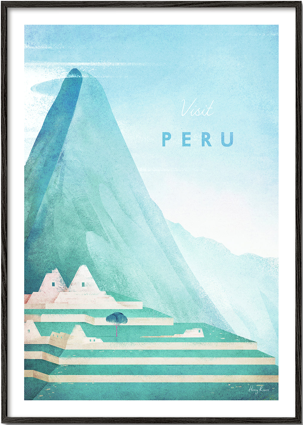 Rejseplakat Visit Peru bjerge og terrasser