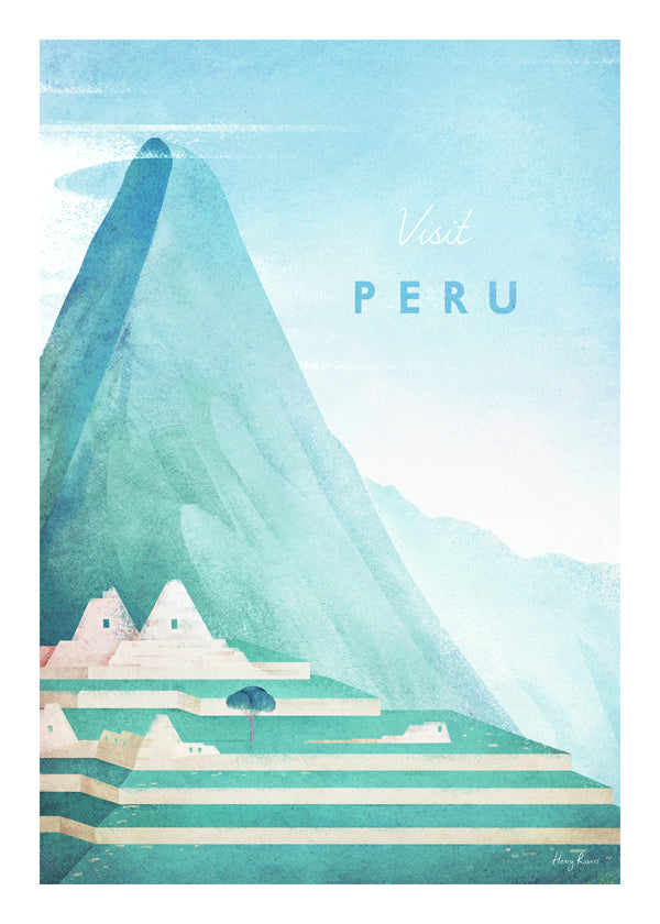Rejseplakat Visit Peru bjerge og terrasser