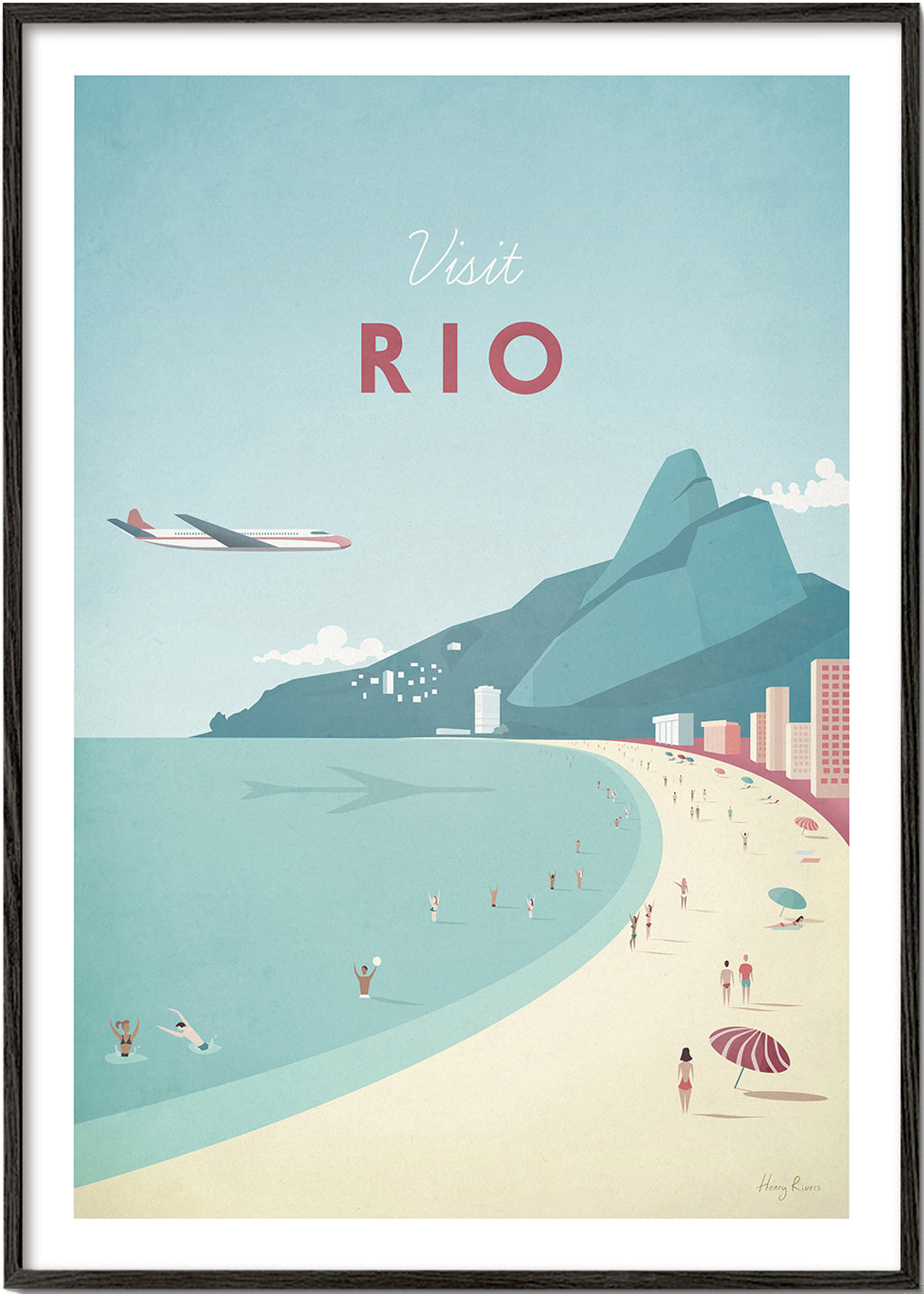 Rejseplakat: Rio strandillustration