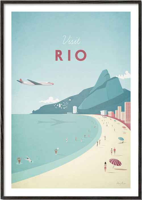 Rejseplakat: Rio strandillustration