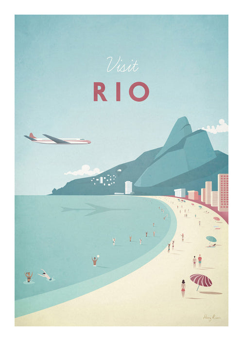 Rejseplakat: Rio strandillustration