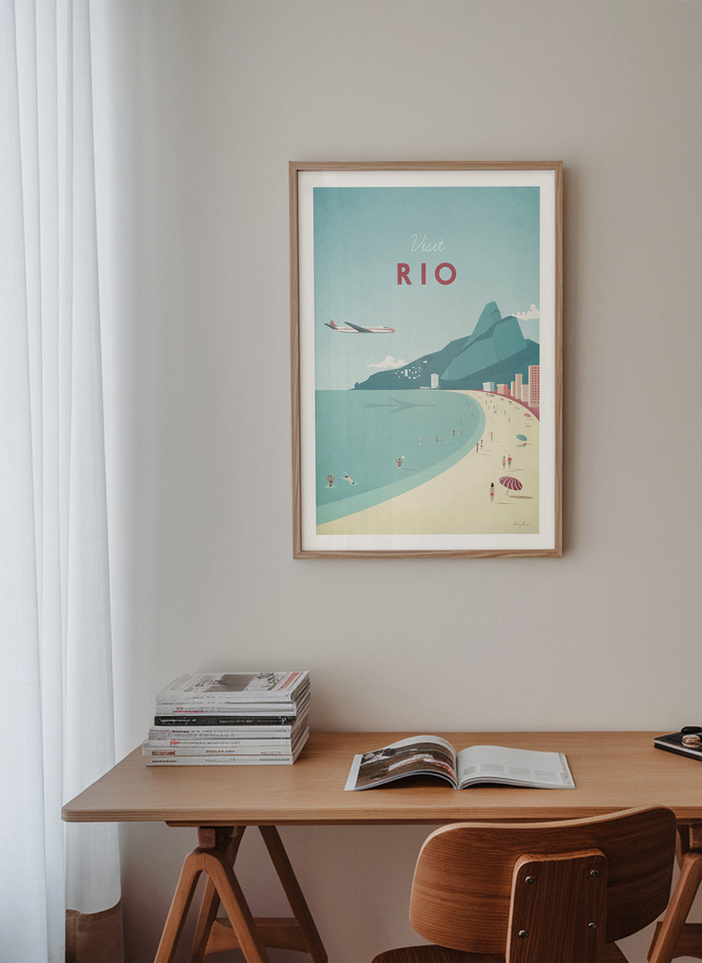 Rejseplakat: Rio strandillustration