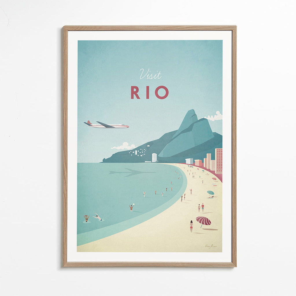 Rejseplakat: Rio strandillustration