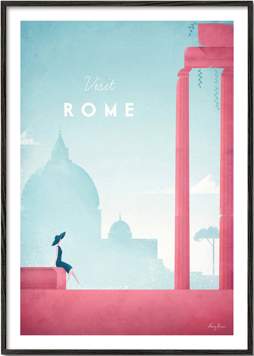 Byplakat: Rom i pastelfarver