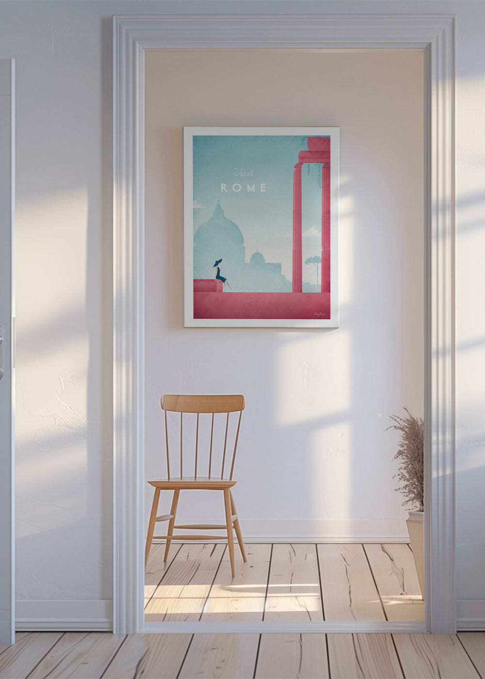 Byplakat: Rom i pastelfarver