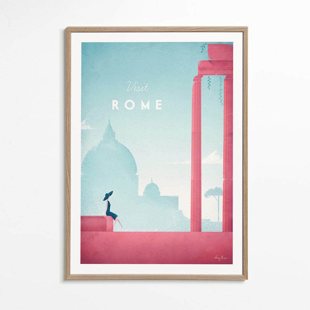 Byplakat: Rom i pastelfarver