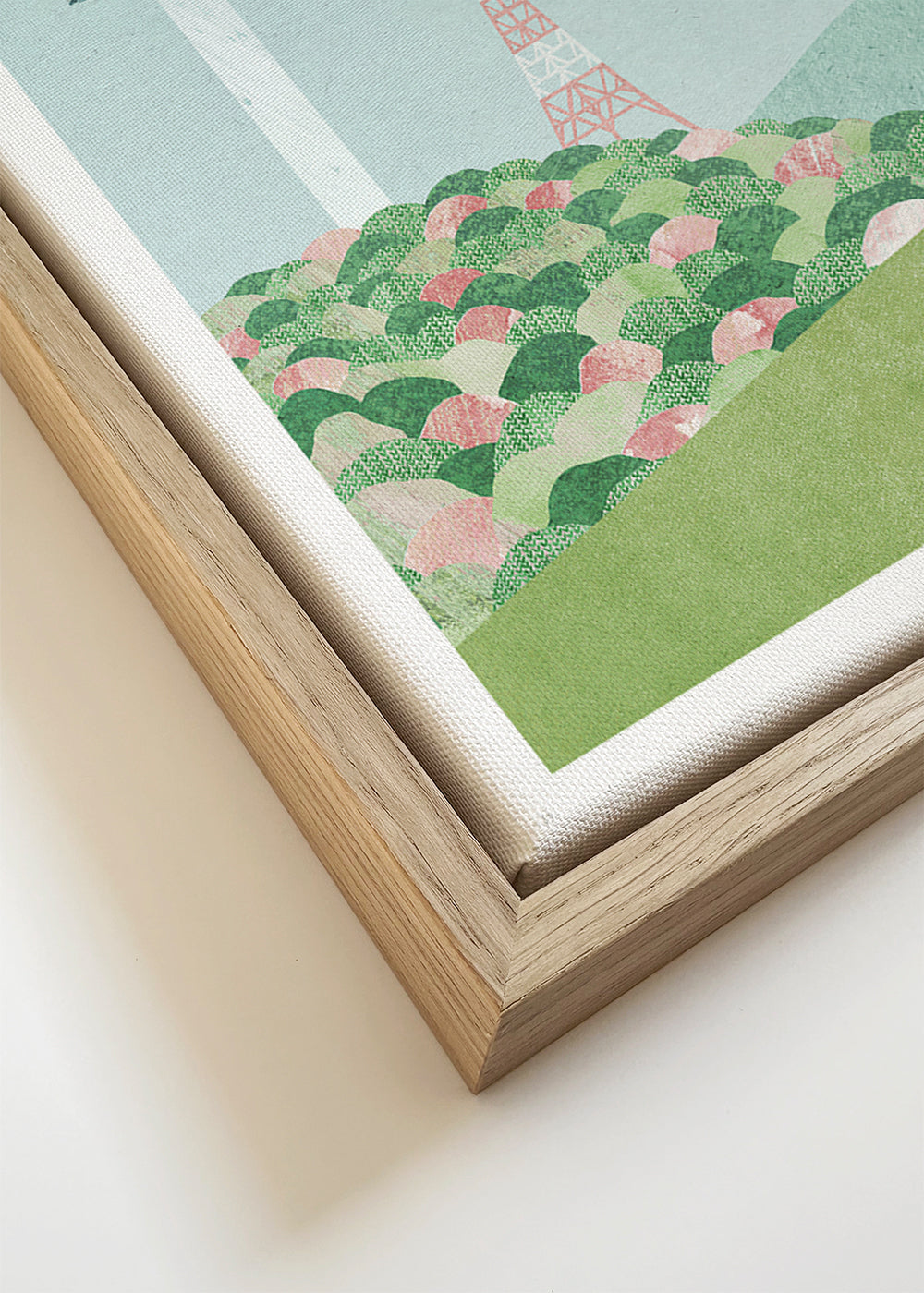 Byplakat: Seoul i pastelillustration