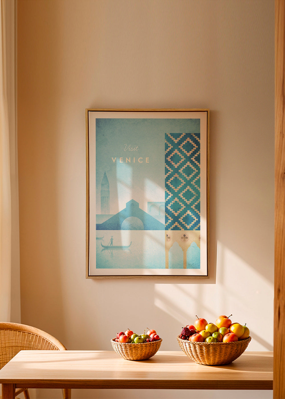 Venedig rejseplakat i vintage illustrativ stil