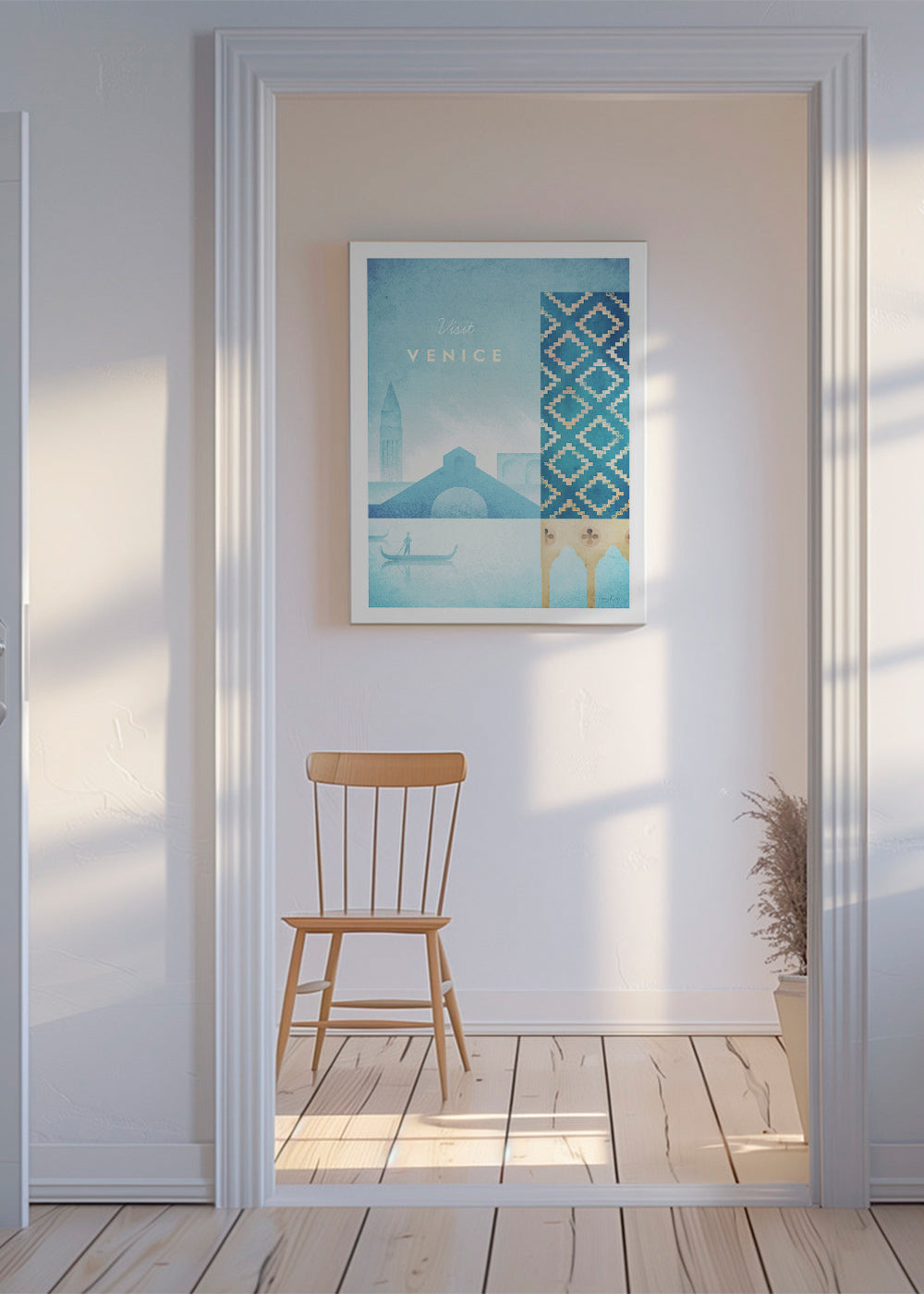 Venedig rejseplakat i vintage illustrativ stil