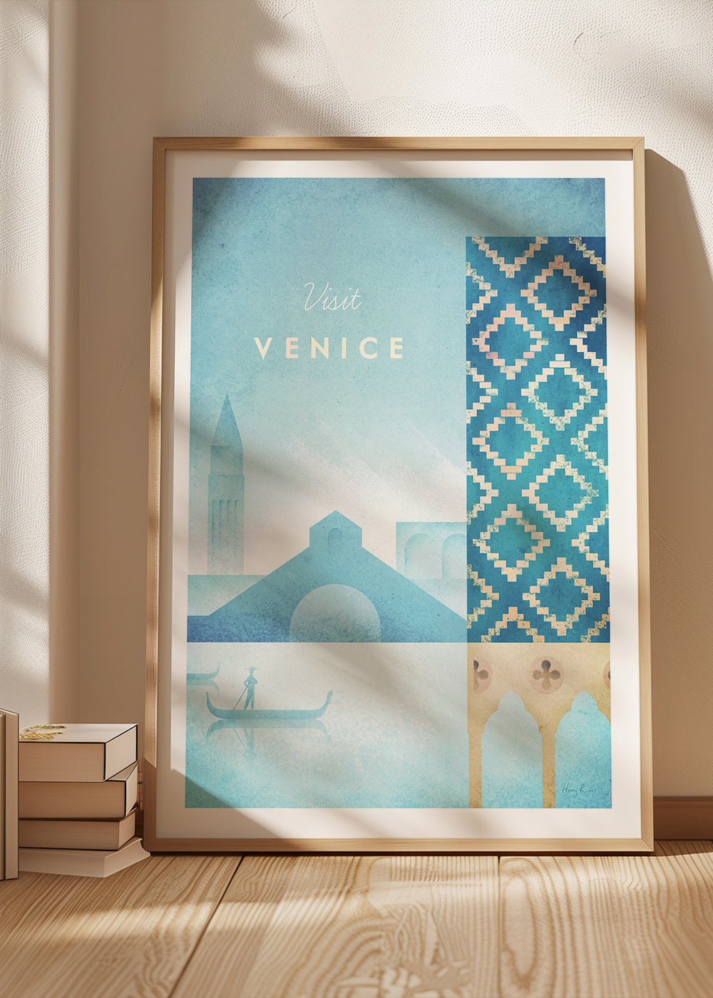 Venedig rejseplakat i vintage illustrativ stil