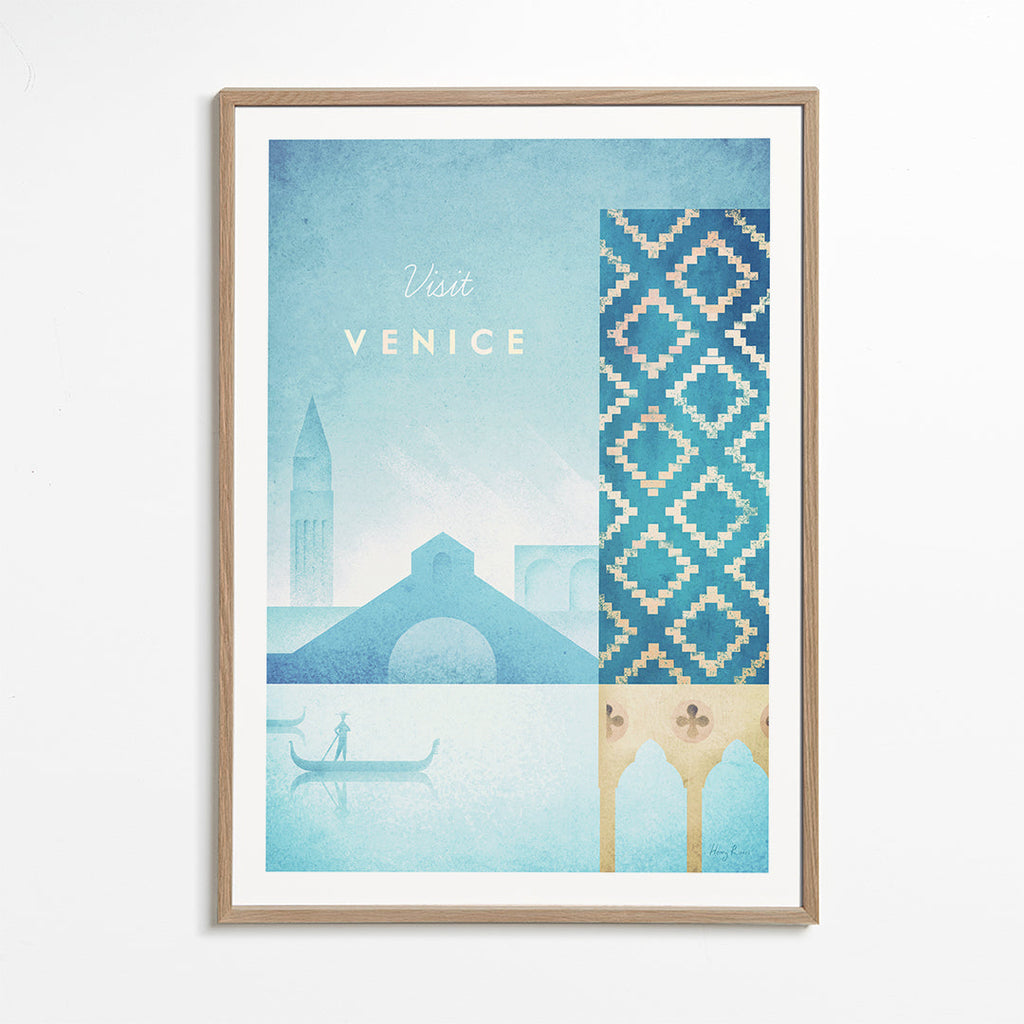 Venedig rejseplakat i vintage illustrativ stil