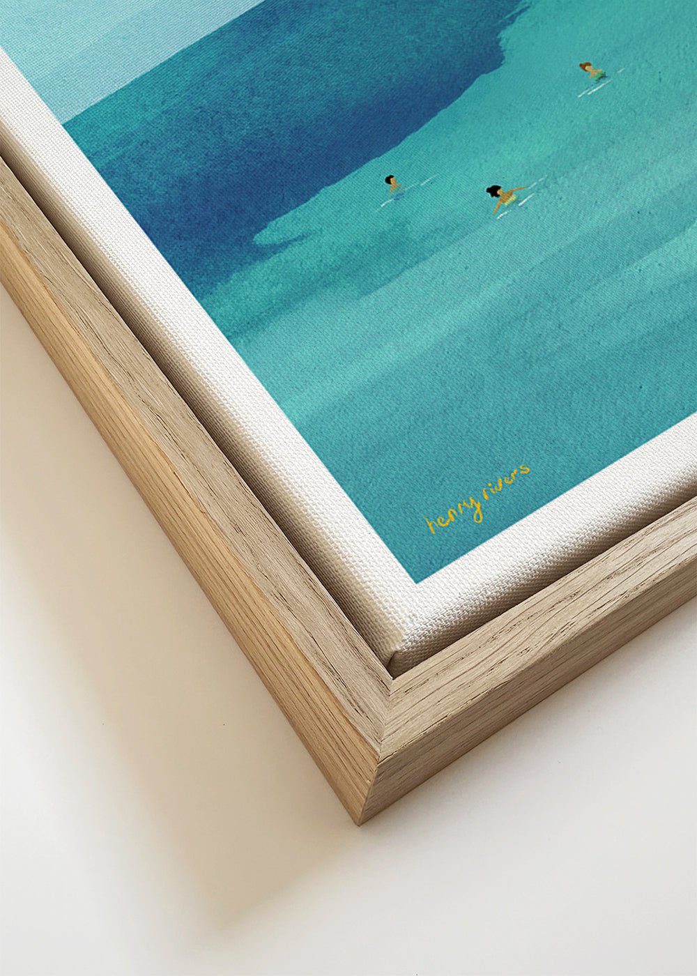 Landskabskunst med klippe og hav illustration