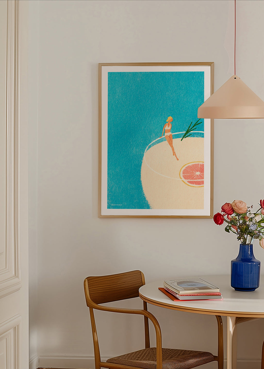 Køkkenkunst Gin Tonic illustration med figur – Product3